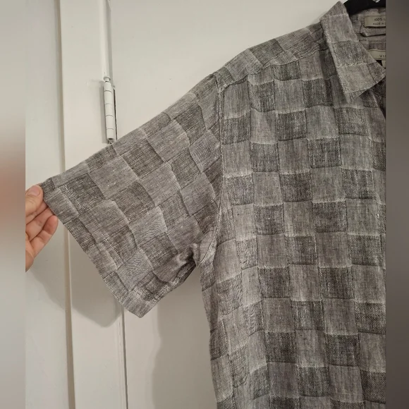 Visitor Mens 100% Linen Button Down Shirt - Picture 3 of 9